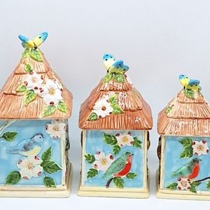 Cracker Barrel Spring Social Canister Set‎